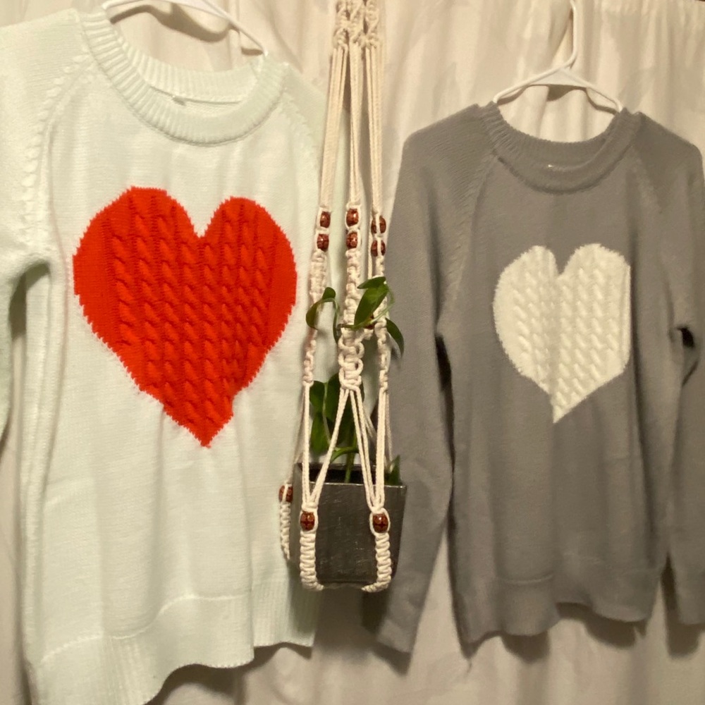 Heart sweaters